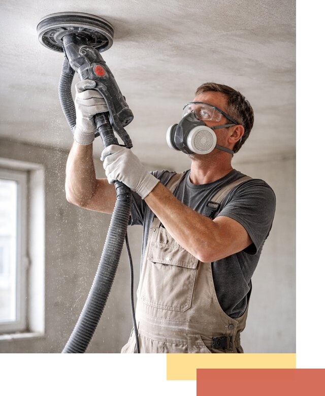 Шлифовка потолка в Тобольске — качественная подготовка под отделку