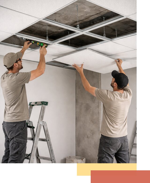 Монтаж потолка Армстронг под ключ в Тобольске