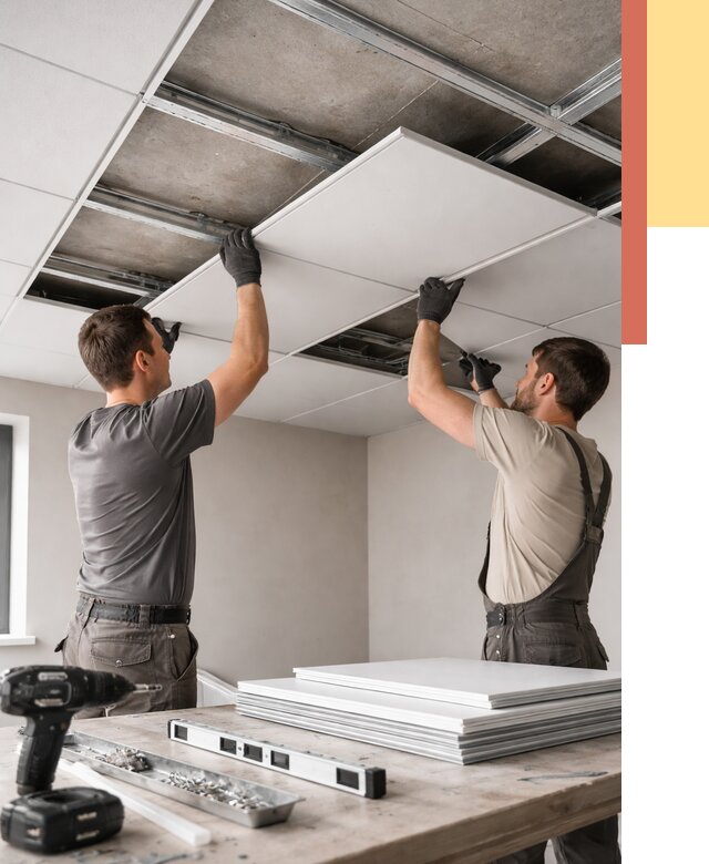 Монтаж кассетного потолка в Тобольске от 4575 руб/м2 — установка и сборка | ОТДЕЛОЧНИК-Тбл