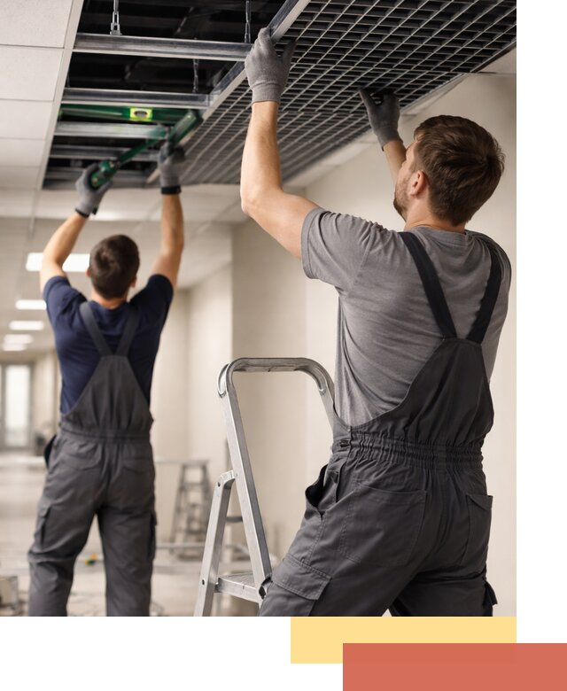 Монтаж потолка Грильято в Тобольске: установка под ключ качественно