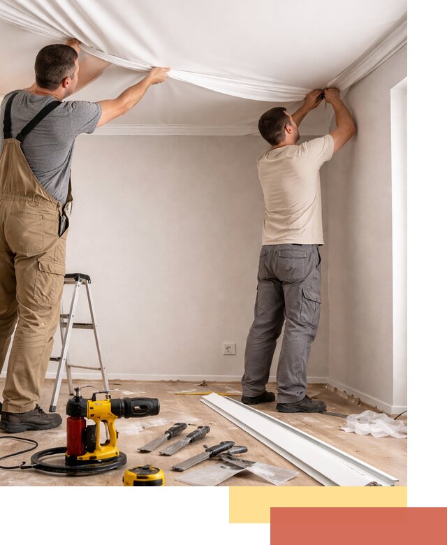 Монтаж ПВХ натяжного потолка в Тобольске качественно и быстро