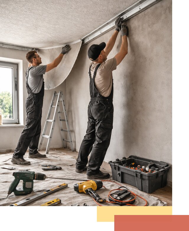 Монтаж фактурного натяжного потолка в Тобольске качественно и быстро