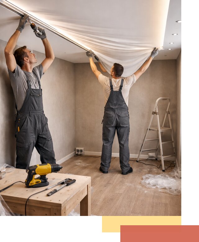 Монтаж натяжного потолка с подсветкой в Тобольске цена и сроки