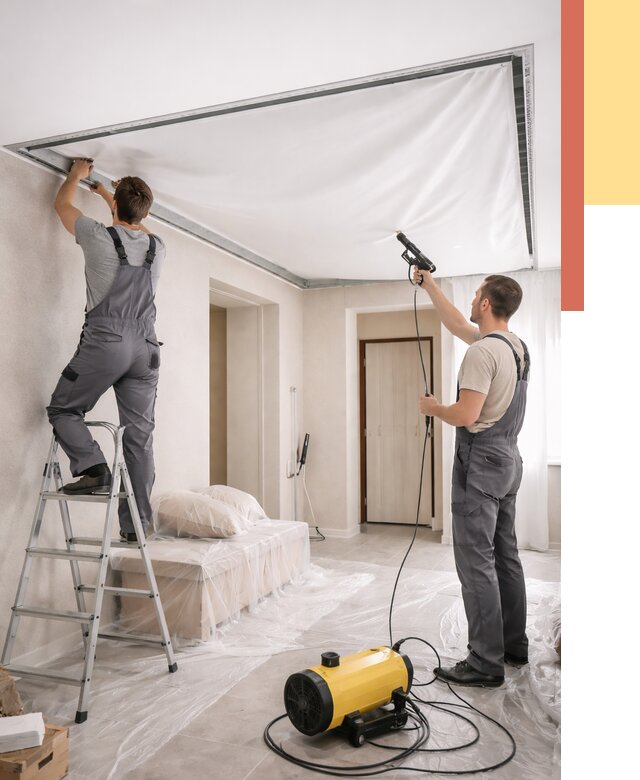 Монтаж натяжного потолка в прихожей в Тобольске от 2694 руб. под ключ | ОТДЕЛОЧНИК-Тбл