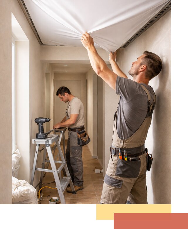 Монтаж натяжного потолка в прихожей в Тобольске