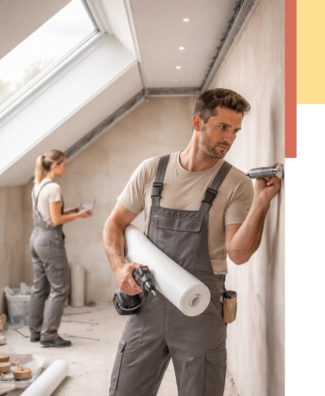 Монтаж натяжного потолка на мансарде в Тобольске от 3558 руб. | ОТДЕЛОЧНИК-Тбл