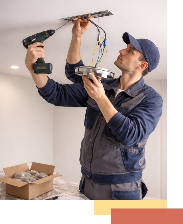 Установка люстры в натяжной потолок в Тобольске