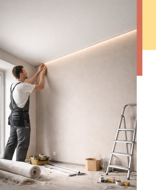 Теневые натяжные потолки в Тобольске от 8337 руб. под ключ | ОТДЕЛОЧНИК-Тбл