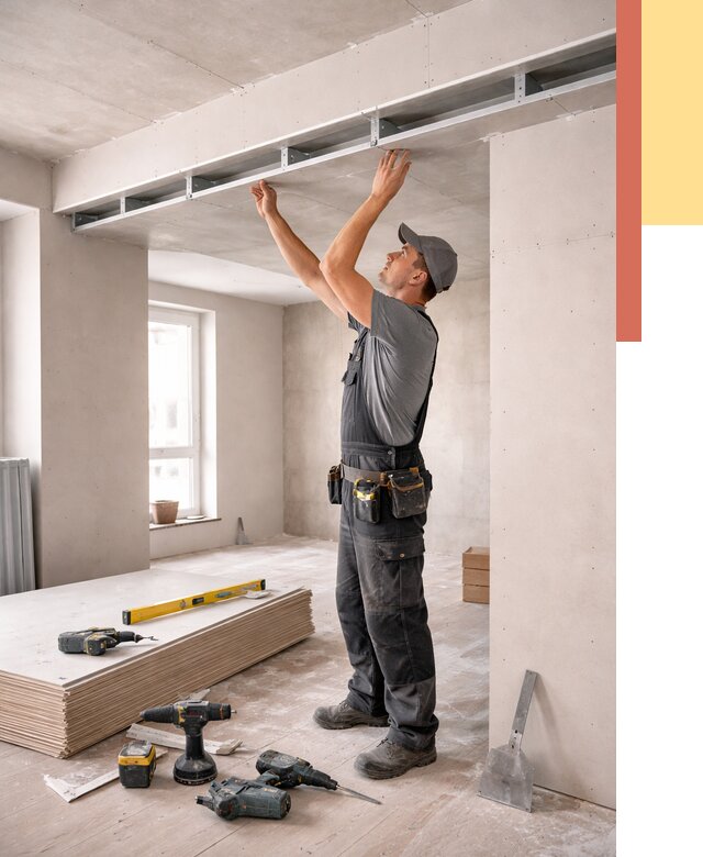 Потолок из гипсокартона с нишей в Тобольске от 1271 руб. под ключ | ОТДЕЛОЧНИК-Тбл