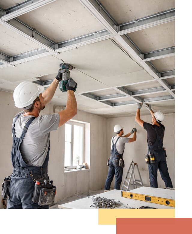 Кессонный потолок из гипсокартона под ключ в Тобольске