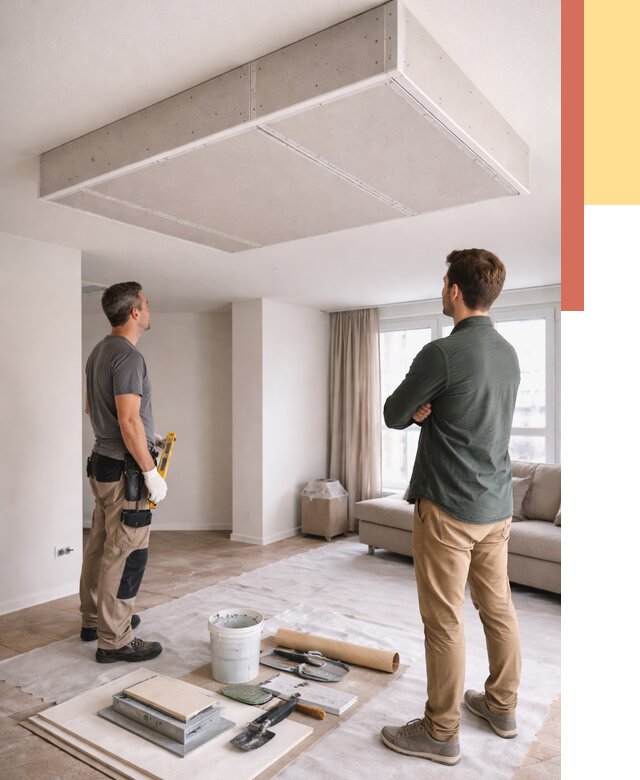 Короб на потолке из гипсокартона в Тобольске от 2237 руб. — монтаж и услуги под ключ | ОТДЕЛОЧНИК-Тбл