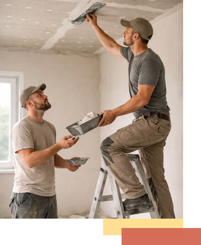 Шпаклевка потолка из гипсокартона в Тобольске качественно и быстро