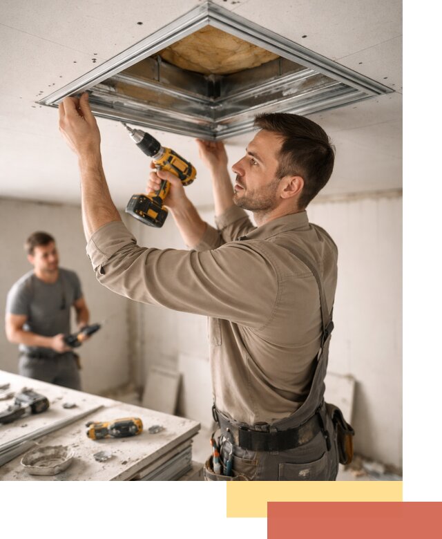 Монтаж люка в потолок из ГКЛ в Тобольске