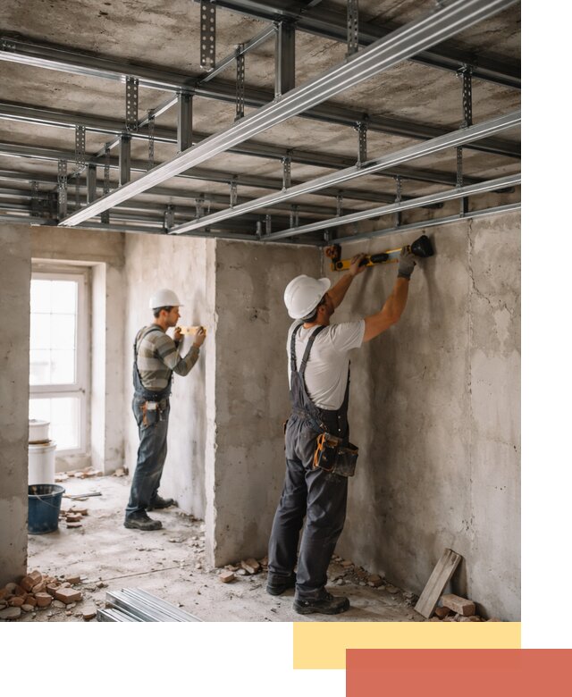 Монтаж каркаса потолка из профильного профиля в Тобольске