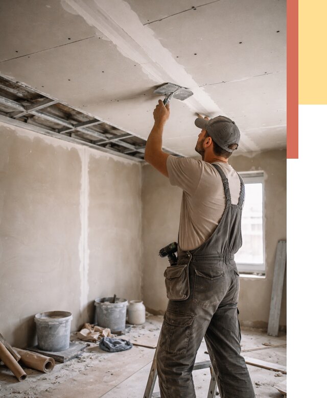 Ремонт потолка из гипсокартона в Тобольске от 661 руб./м² — быстро и недорого | ОТДЕЛОЧНИК-Тбл