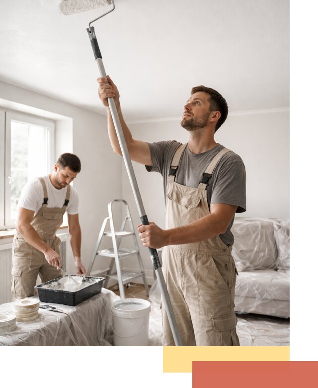 Покраска потолка водоэмульсионной краской в Тобольске