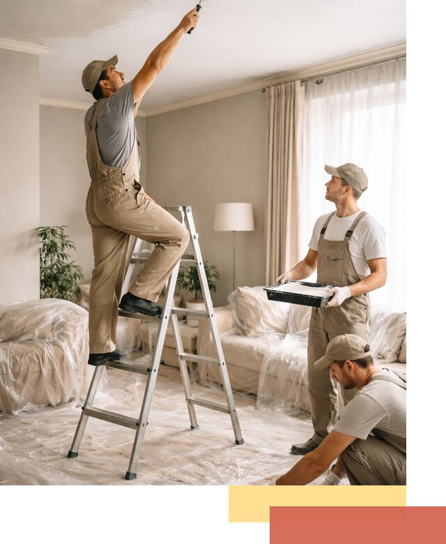 Покраска потолков акриловой краской в Тобольске качественно и быстро