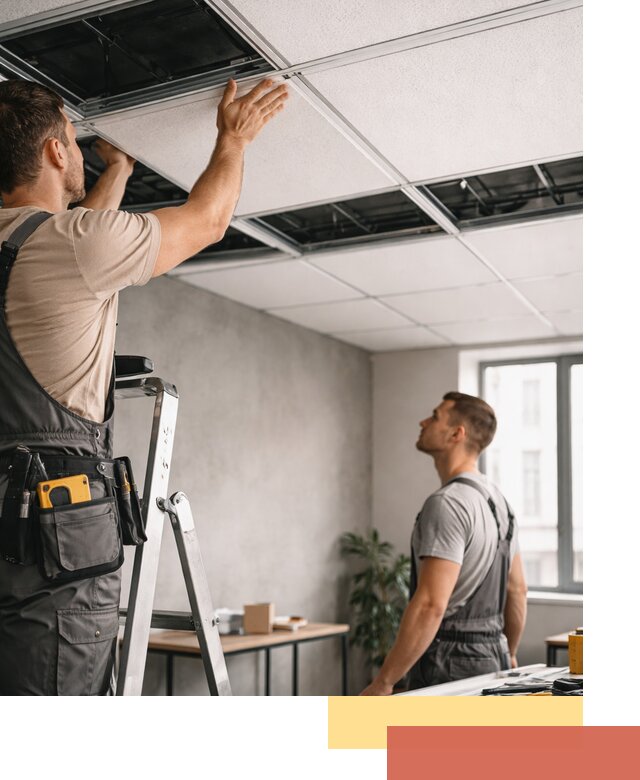 Монтаж потолочной плитки в Тобольске качественно и в срок