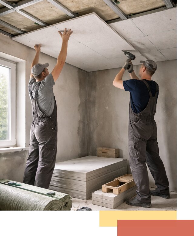 Шумоизоляция потолка панелями ЗИПС в Тобольске